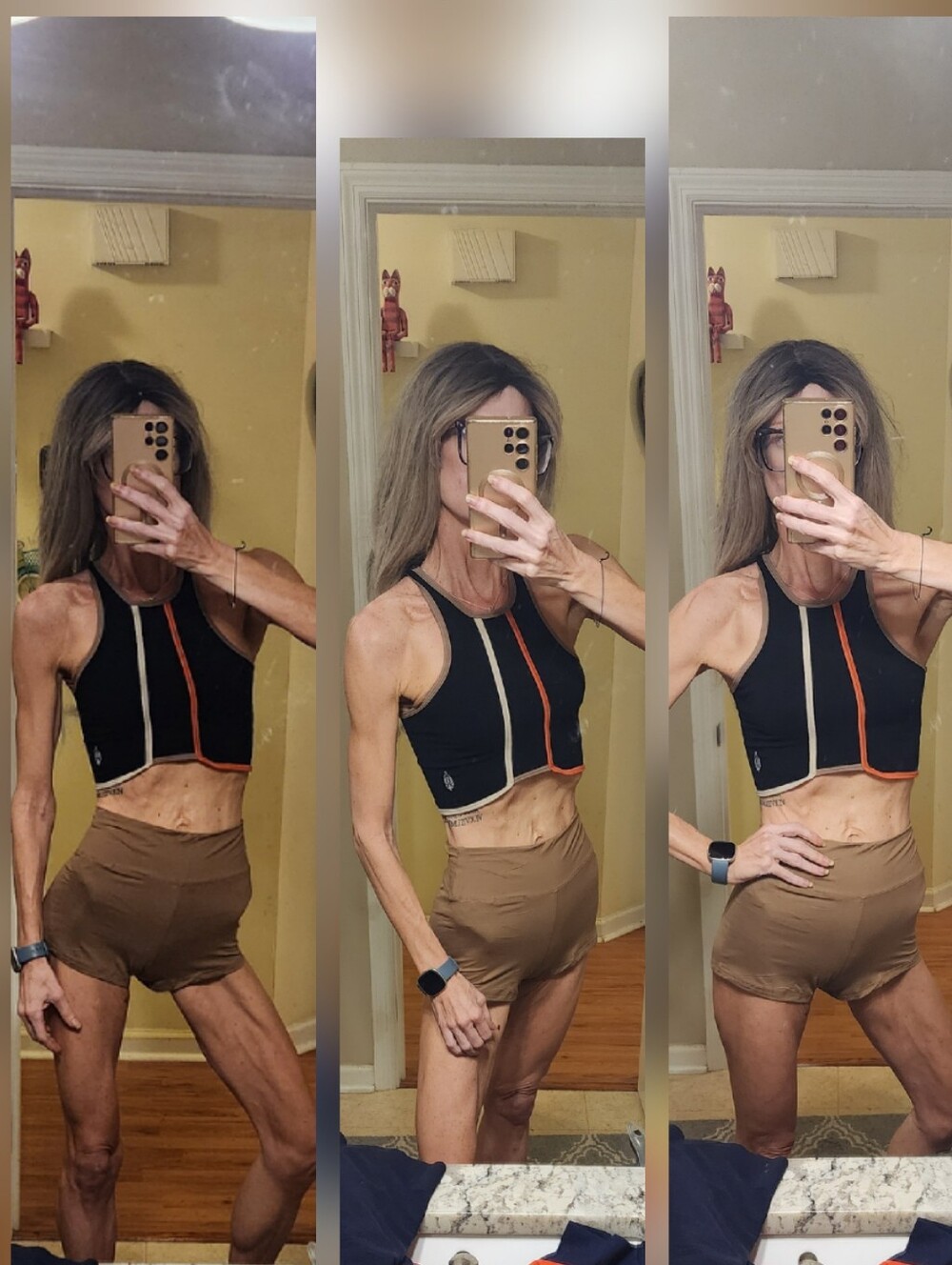 Rare Free People FP Movement Andromeda Colorblock Crop Tank Bra Cami Bralette